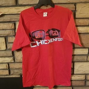Chickenfoot shirt MEDIUM red 3d Logo Sunglasses New C4